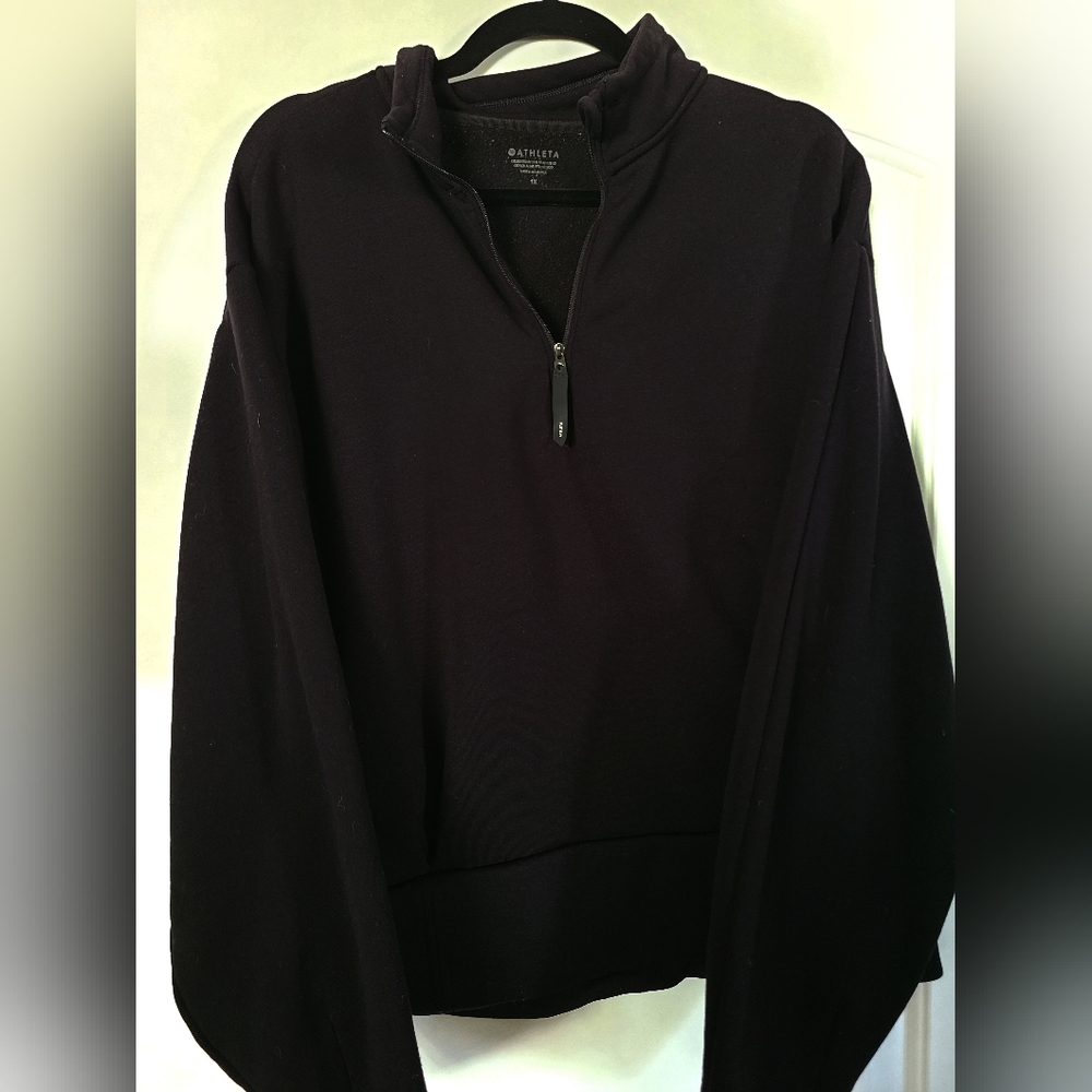 Athleta Black Quarter-Zip Pullover - Picture 5 of 5